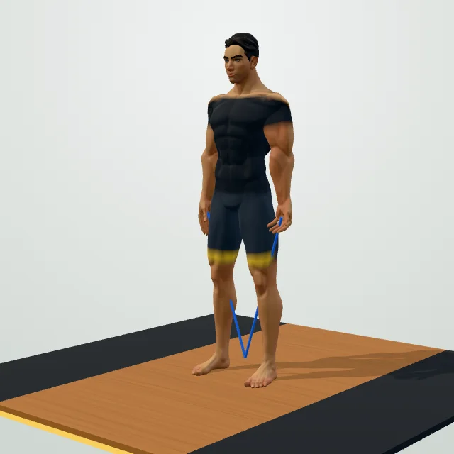 Resistance Band Bicep Curl — Start