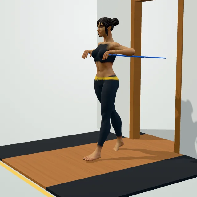 Resistance Band Chest Press — Start