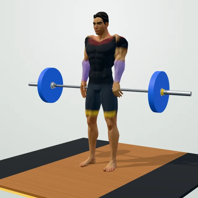 Barbell Shrug — 3D demo
