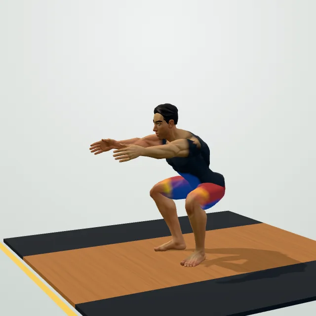 Bodyweight Squat — 3D demo