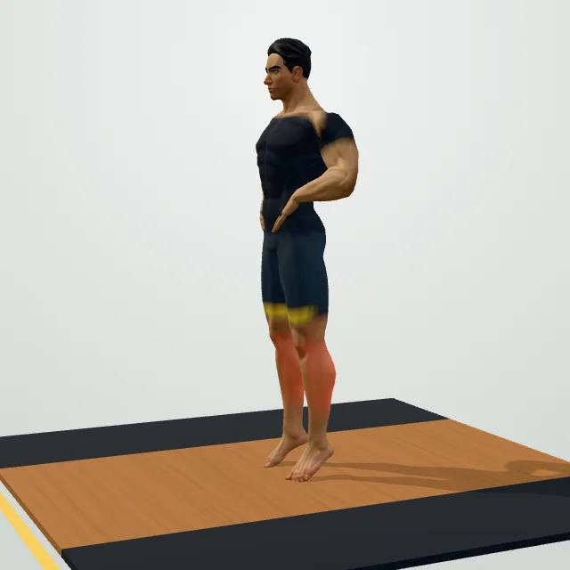 Bodyweight Calf Raise — 3D demo
