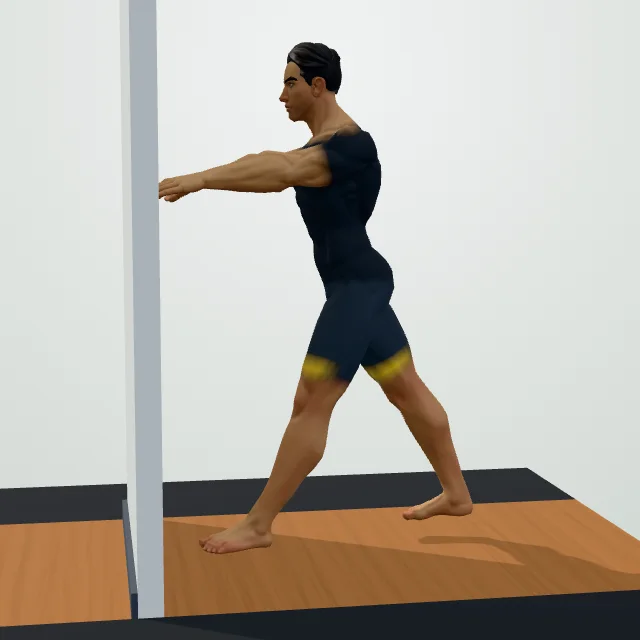 Wall Calf Stretch — Start
