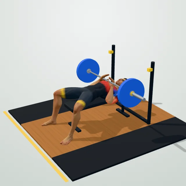 Close-Grip Bench Press — 3D demo