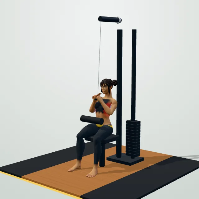 Close-Grip Lat Pulldown — 3D demo