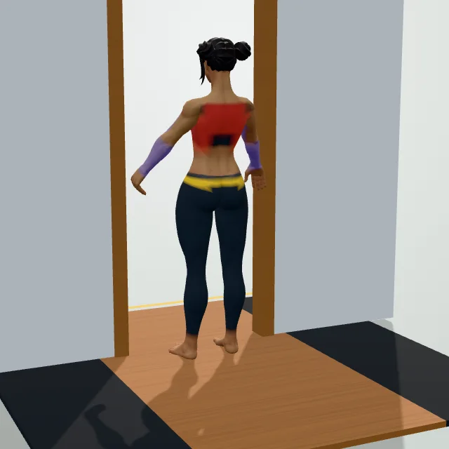 Doorframe Row — 3D demo