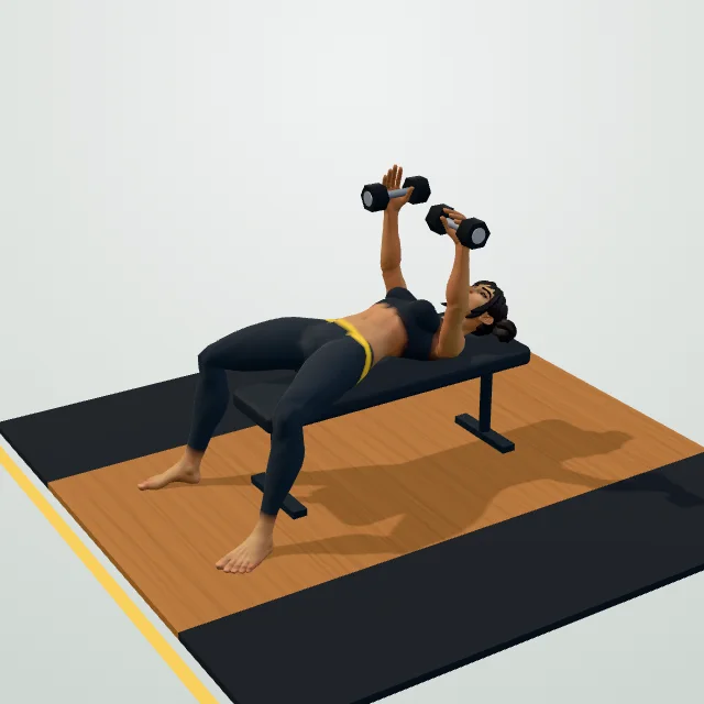Dumbbell Bench Press — Start