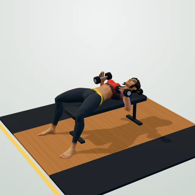 Dumbbell Bench Press — 3D demo