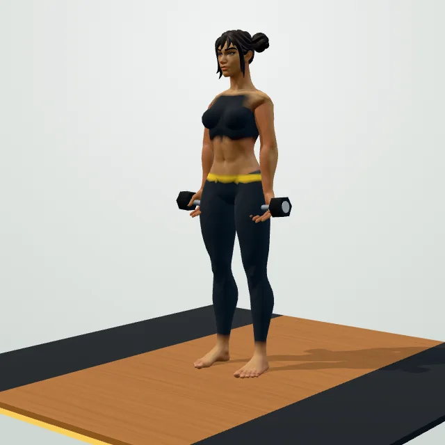 Dumbbell Bicep Curl — Start