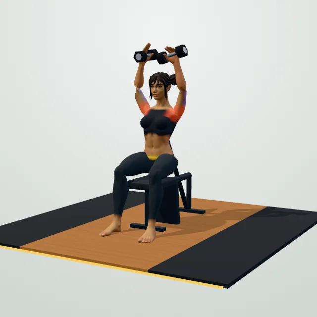 Dumbbell Shoulder Press — 3D demo