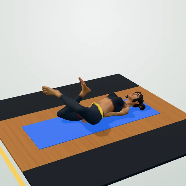 Figure-Four Glute Stretch — 3D demo