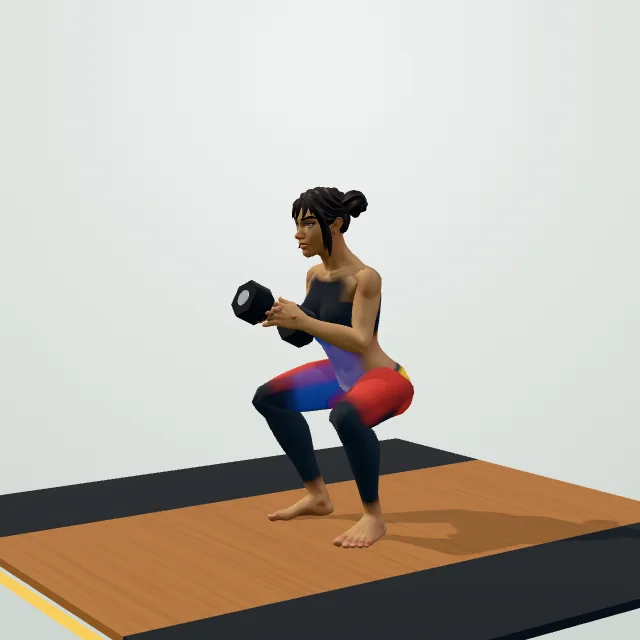 Goblet Squat — 3D demo