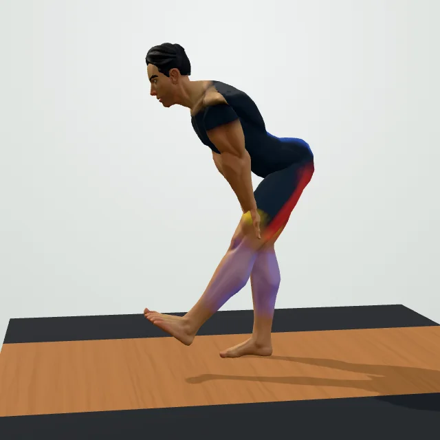 Standing Hamstring Stretch — 3D demo