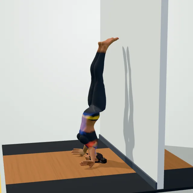 Wall Handstand Push-Up — 3D demo