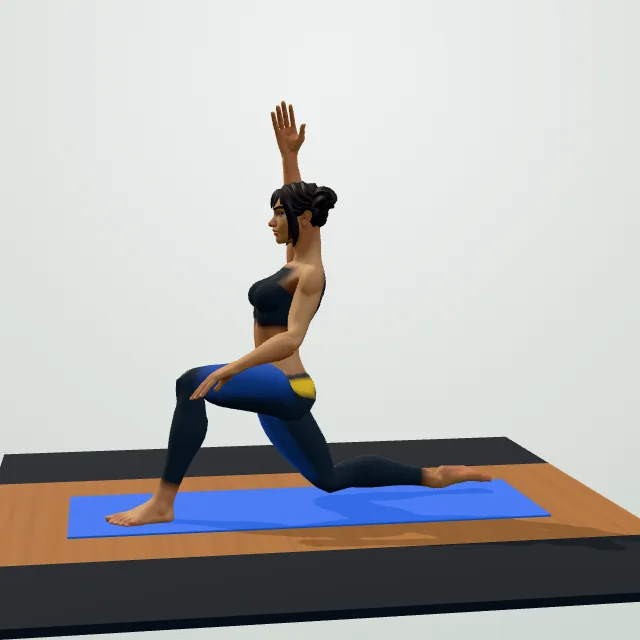 Kneeling Hip Flexor Stretch — 3D demo