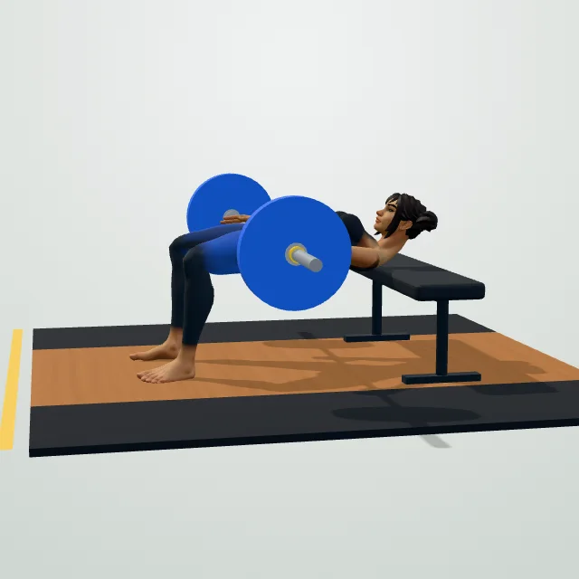 Barbell Hip Thrust — 3D demo