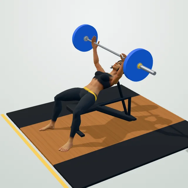 Incline Barbell Bench Press — Start