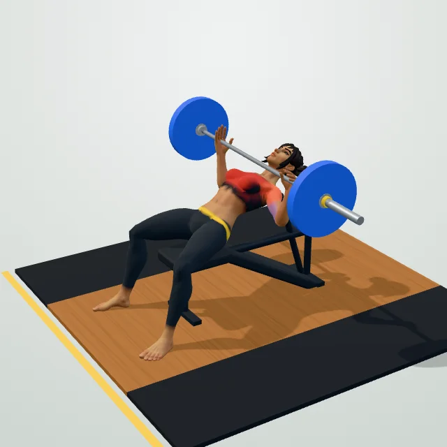 Incline Barbell Bench Press — 3D demo