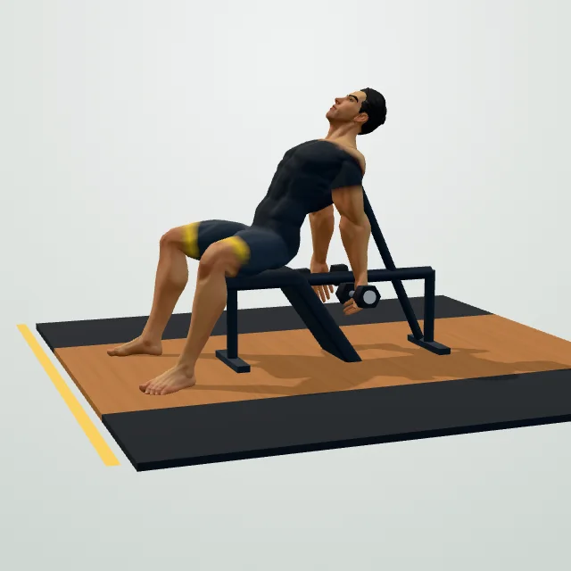 Incline Dumbbell Curl — Start