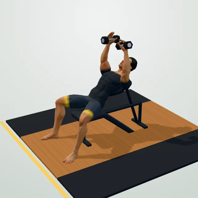Incline Dumbbell Press — Start