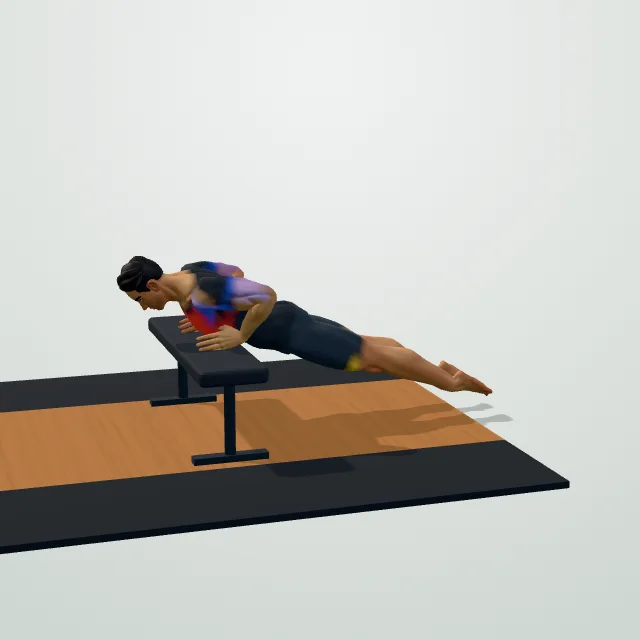 Incline Push-Up — 3D demo