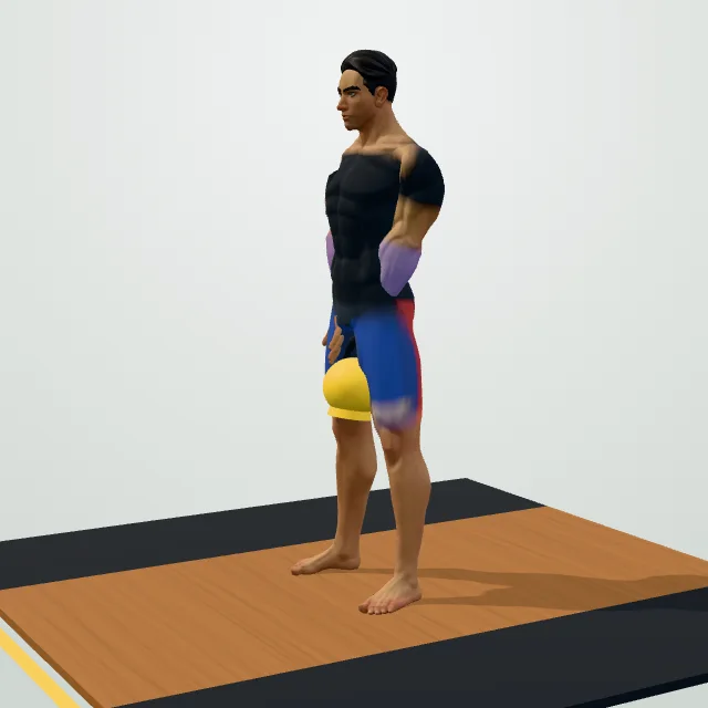 Kettlebell Deadlift — 3D demo
