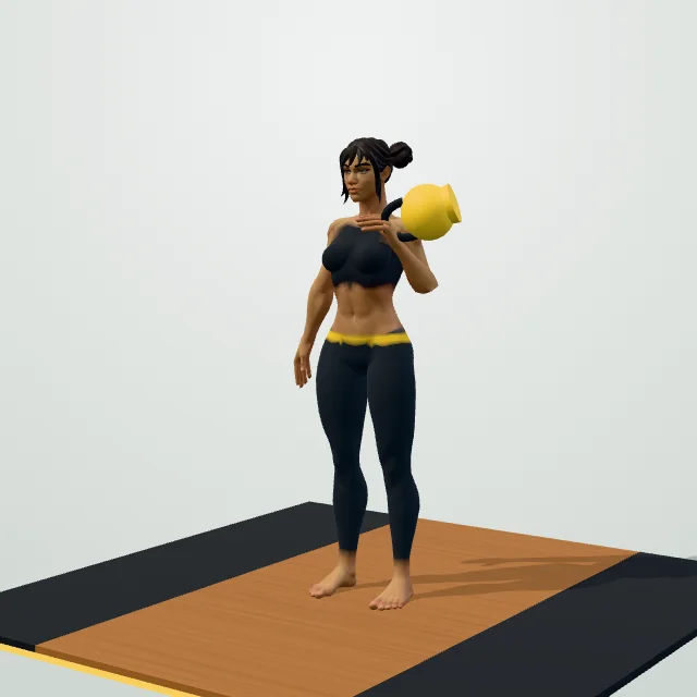 Single-Arm Kettlebell Press — Start