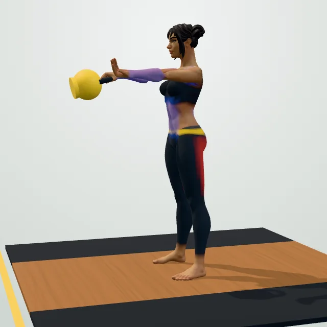 Kettlebell Swing — 3D demo