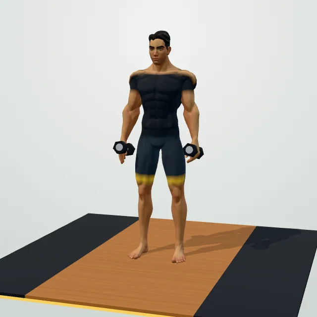 Dumbbell Lateral Raise — Start