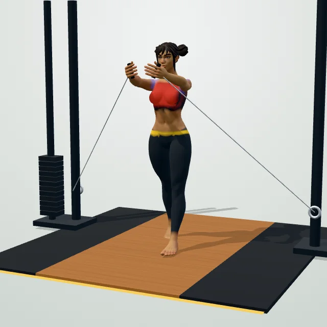 Low-to-High Cable Fly — 3D demo