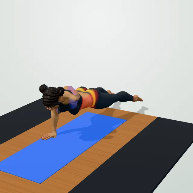 Plank Shoulder Tap — 3D demo