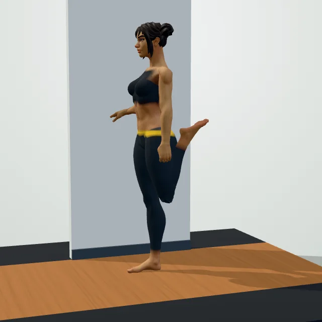 Standing Quad Stretch — Start