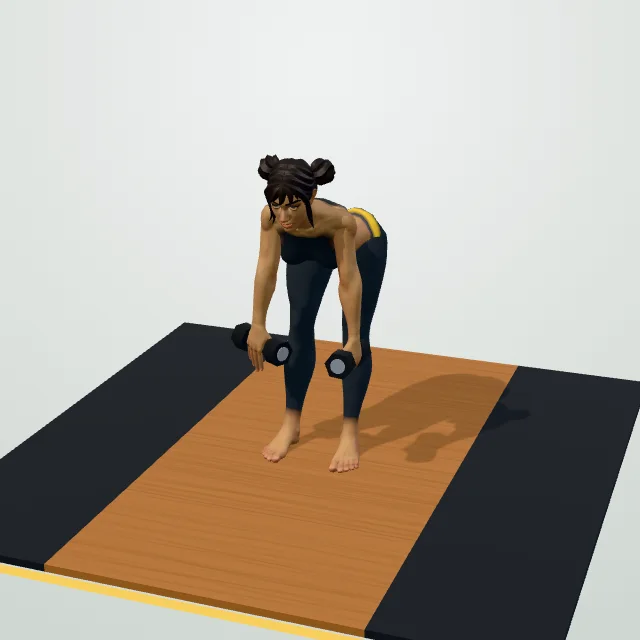 Bent-Over Rear Delt Fly — Start