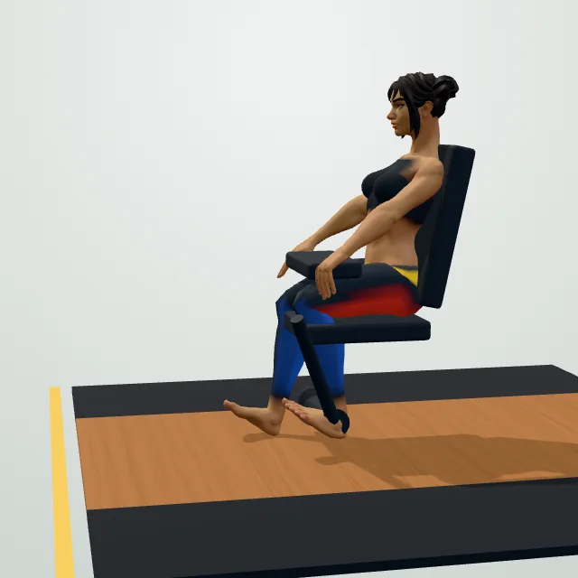 Seated Leg Curl — 3D demo
