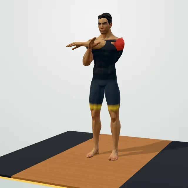 Cross-Body Shoulder Stretch — 3D demo
