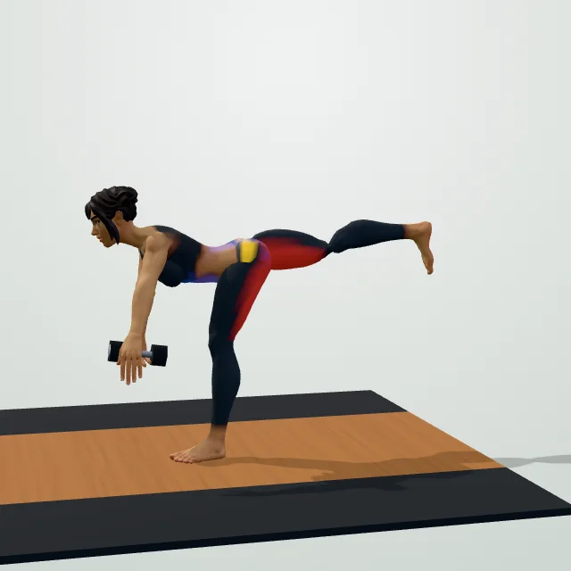 Single-Leg Romanian Deadlift — 3D demo