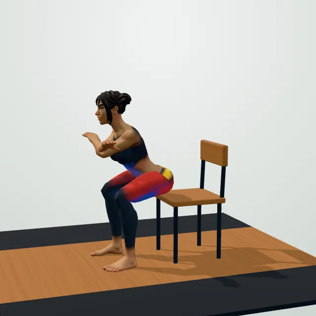 Sit-to-Stand (Chair Squat) — 3D demo
