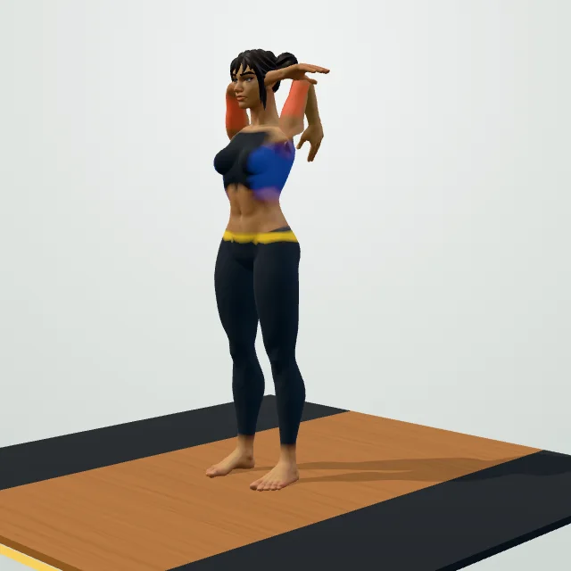 Overhead Triceps Stretch — 3D demo